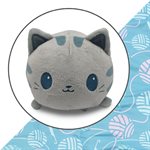 Tote Bag with Plushie: (Light Blue KnittinG + Light Gray Cat) (No Amazon Sales)