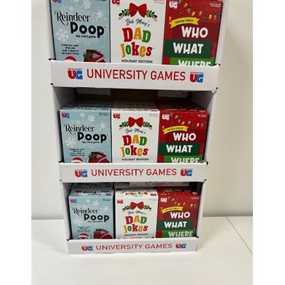 Holiday Games: Holiday Party Games Pre-Pack Floor Display (36pc) ^ AUG 2024