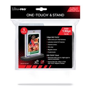 Card Storage: One-Touch & Stand: 130PT Standard Size (5ct)