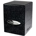 Deck Box: Glitter Satin Cube: Black (100ct)