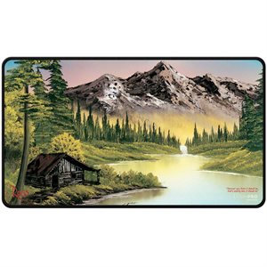 Playmat: Black Stitched Edge: Bob Ross Collection: Mountain Retreat ^ Q4 2024