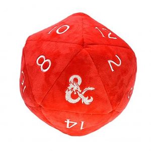 Dungeons & Dragons: D20 Jumbo Plush Dice: Red and White