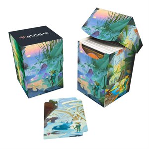 Deck Box: Magic the Gathering: Bloomburrow: Season Lands: Island (Summer) (100ct)