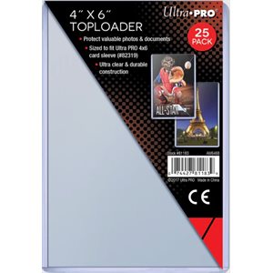 Sleeves: 4 X 6 Toploader (25ct)