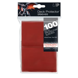 Sleeves: PRO-Gloss Deck Protector: Standard Size: Red (100ct)