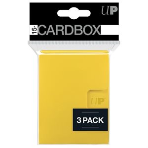 Ultra Pro: PRO 15+ Card Box 3-pack: Yellow
