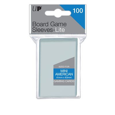 Sleeves: Board Game Lite: Mini American: Clear (100ct)
