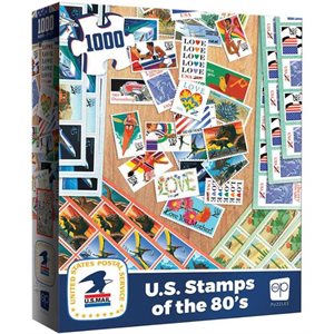 Puzzle: 1000 Usps U.S. Stamps 80'S (No Amazon Sales)