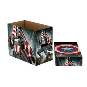 Marvel Short Comic Book Storage Box – Captain America Stars