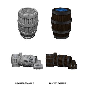 WizKids Deep Cuts Unpainted Miniatures Terrain: Wave 5: Barrel & Pile of Barrels