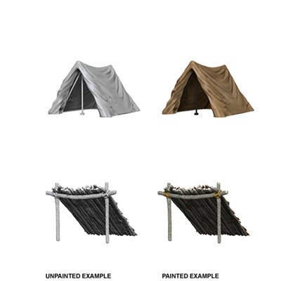WizKids Deep Cuts Unpainted Miniatures: Wave 10: Tent & Lean-To